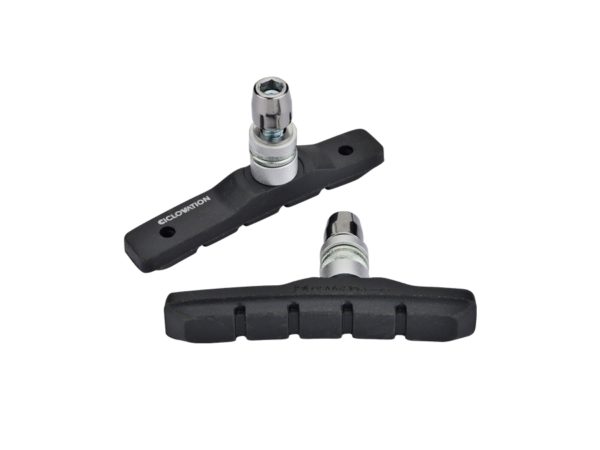 CICLOVATION MOUNTAIN BRAKE SHOES, THREADED POST, ALL WEATHER COMPOUND, BLACK, BOX OF 100PAIRS