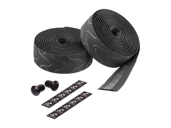 CICLOVATION BASIC BAR TAPE SUEDE TOUCH BLACK /TIRE PATTERN, BLACK