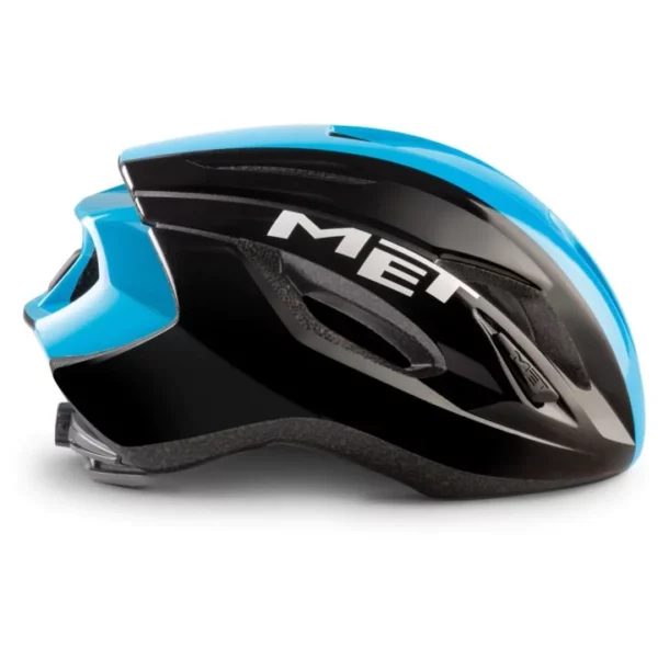 MET STRALE CE BLACK CYAN PANEL | GLOSSY