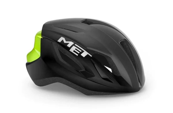 MET STRALE CE BLACK FLUO YELLOW REFLECTIVE | GLOSSY