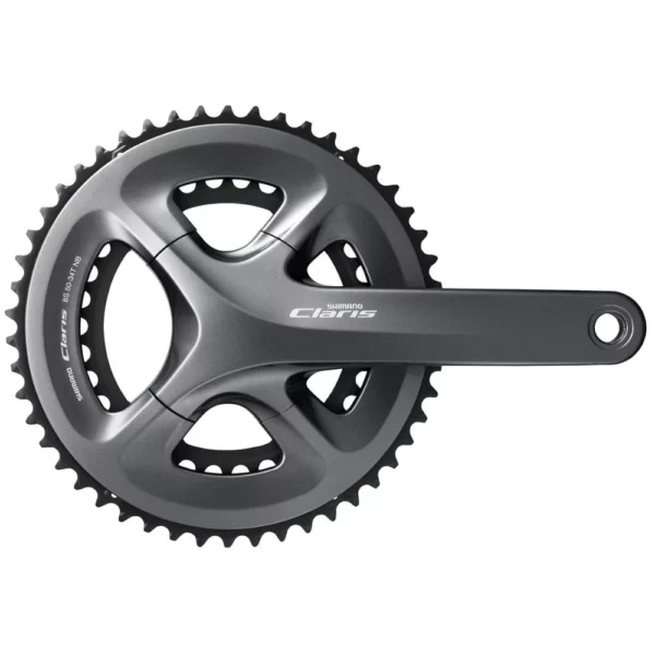 FRONT CHAINWHEEL, FC-RS200, 170MM 50X34T FOR REAR 8-SPEED, W/CG, W/CRANK FIXING BOLT, BLACK, IND.PACK