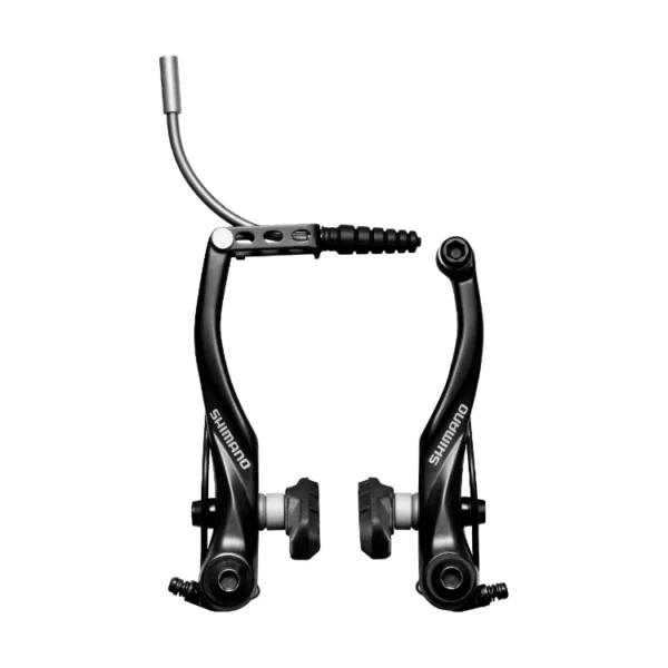 V-BRAKE, BR-T4000, FRONT, X-TYPE(THIN SPACER OUTSIDE), S65T SHOE, 16.0/25.0MM FIXING BOLTS, W/INNER CABLE LEAD UNIT 90 DEG, BLACK, IND.PACK