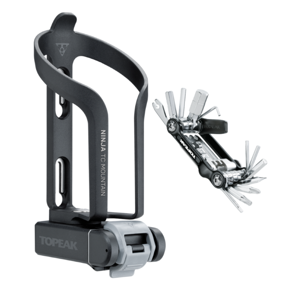 TOPEAK NINJA TC MOUNTAIN BOTTLE CAGE WITH MULTITOOL
