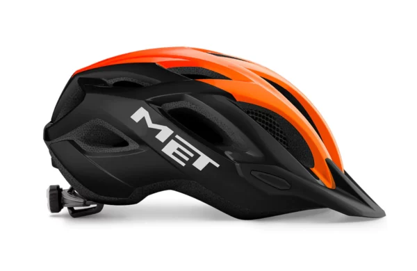 MET CROSSOVER CE BLACK ORANGE GLOSSY