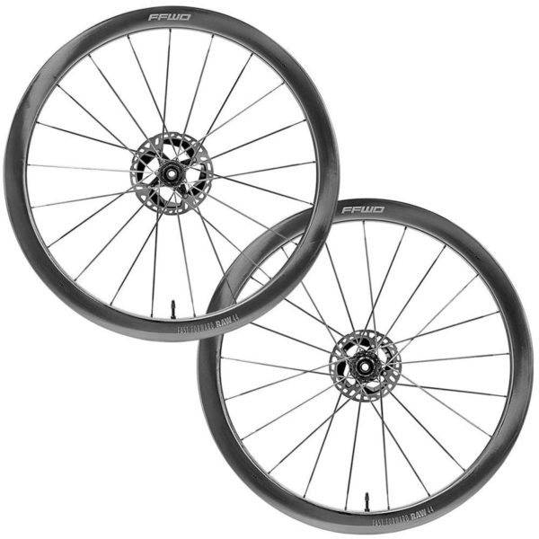 CARBON SPOKE RAW GLOSSY SET FCC (44MM) 21H/21H FFWD/CERAMICSPEED 2:1 DBCL 12MM TA SHIMANO