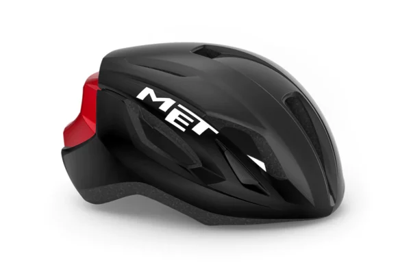 MET STRALE CE BLACK RED METALLIC | GLOSSY M