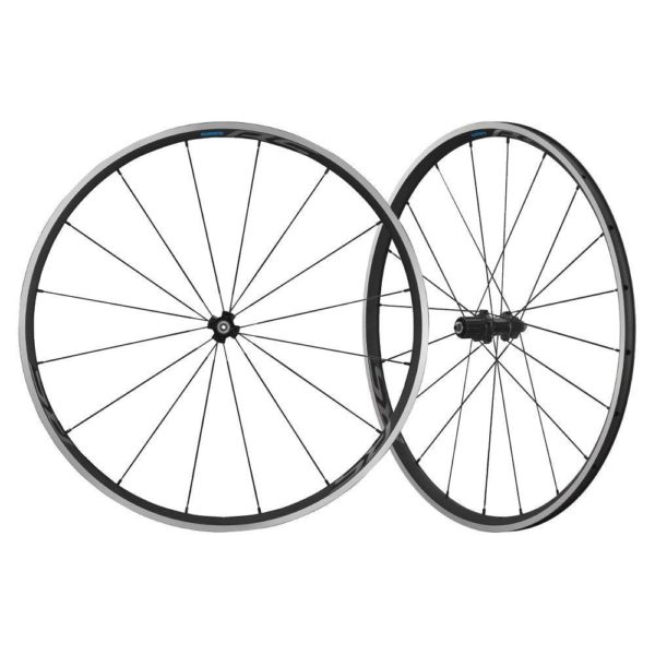 SHIMANO WHEEL, WH-RS300, F:16H R:20H, FOR 11/10-S, OLD:100/130MM, R-QR:163MM, CLINCHER, BLACK, W/RIM TAPE