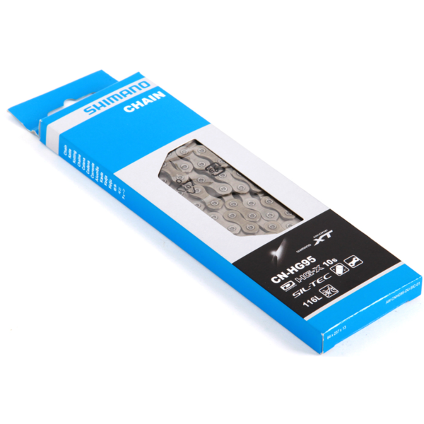 BICYCLE CHAIN, CN-HG95, SUPER NARROW HG FOR MTB 10-SPEED 116 LINKS, W/O END PIN, W/AMPOULE TYPE CONNECT PIN X1, IND.PACK